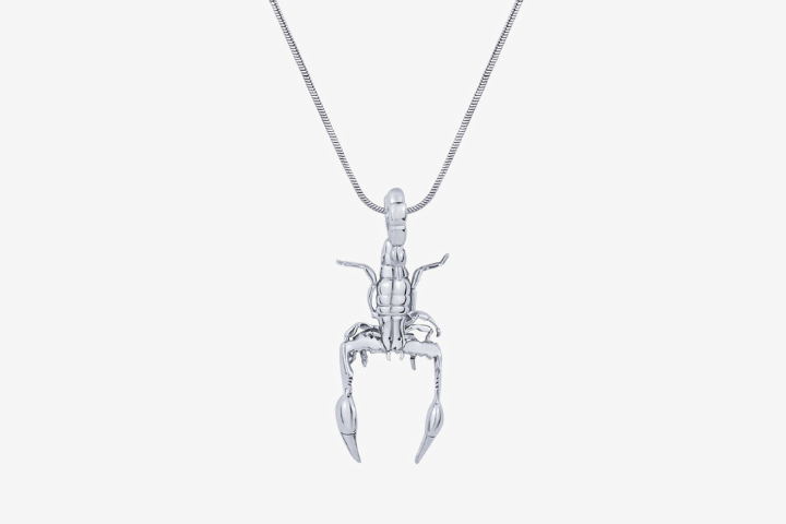 Handmade sterling silver scorpion pendant