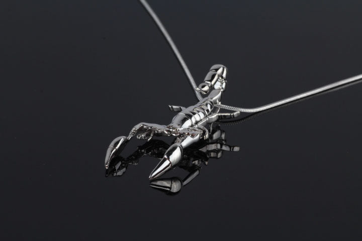 Handmade sterling silver scorpion pendant