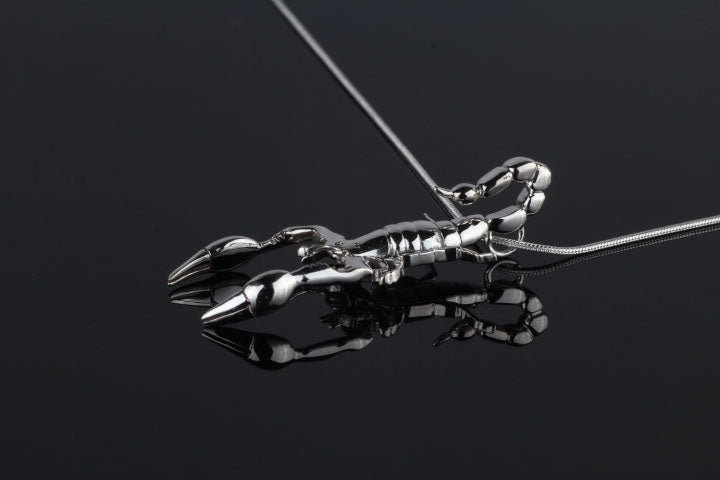 Handmade sterling silver scorpion pendant